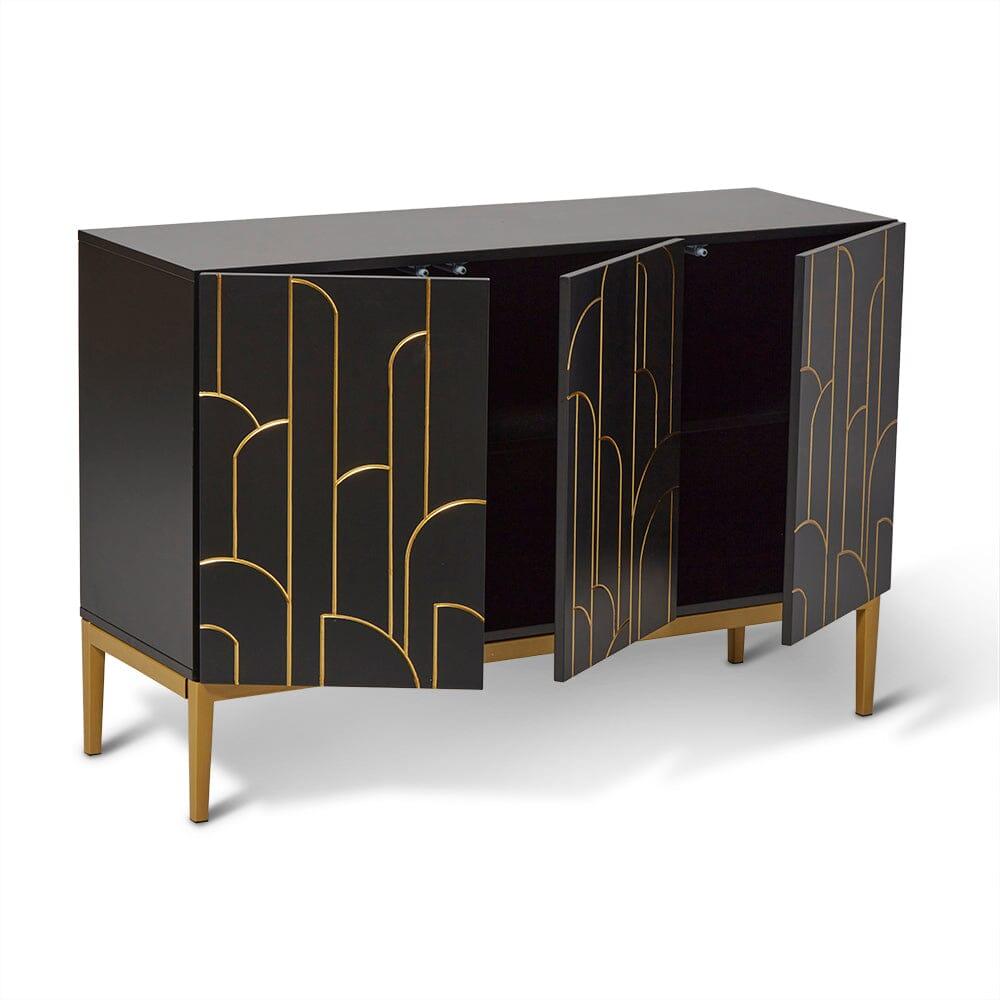 Gatsby 3 Door Sideboard - Noir Black