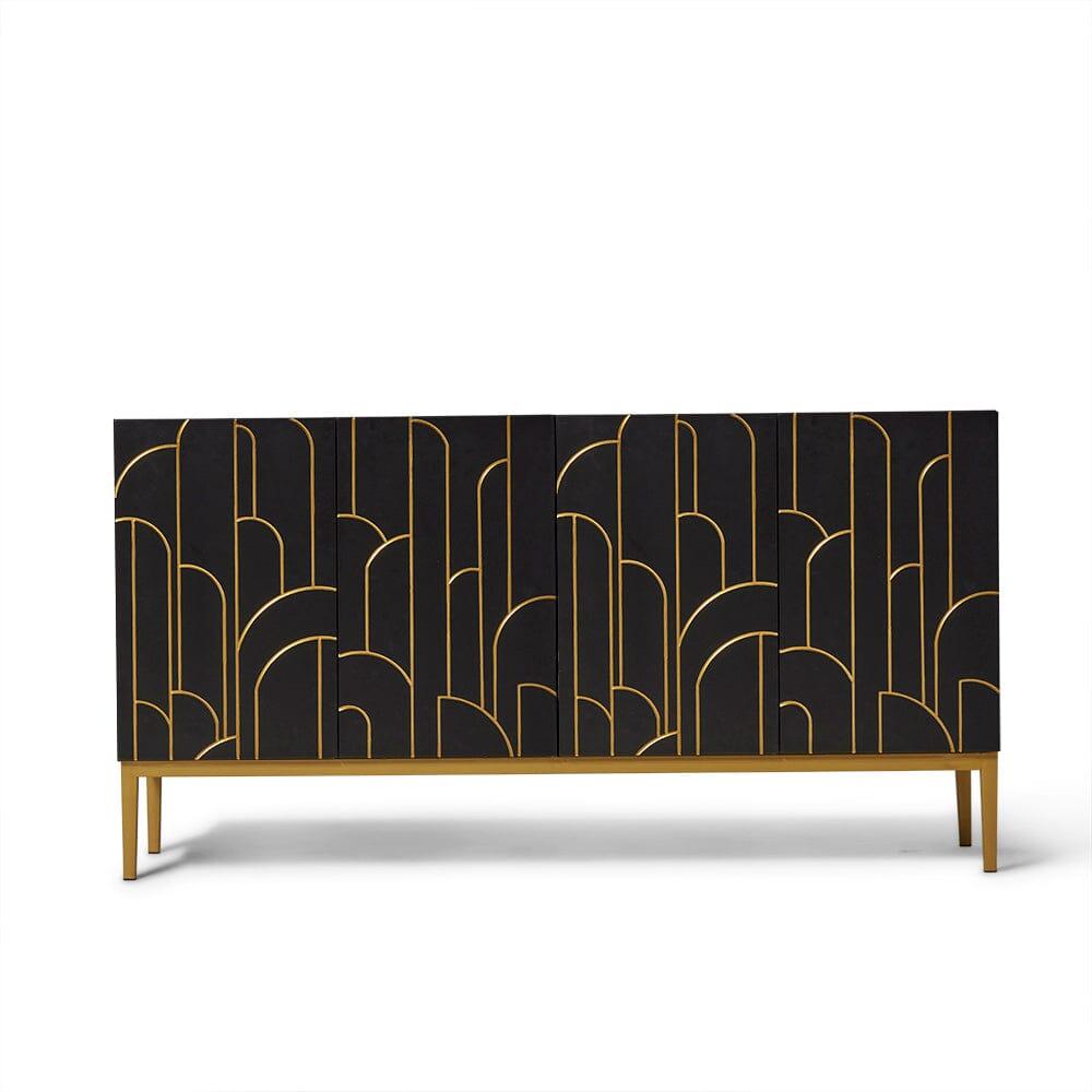 Gatsby Large 4 Door Sideboard - Noir Black