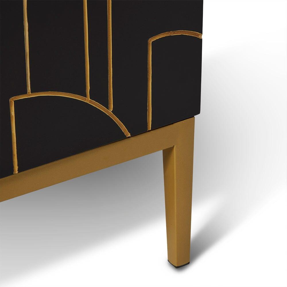 Gatsby Large 4 Door Sideboard - Noir Black