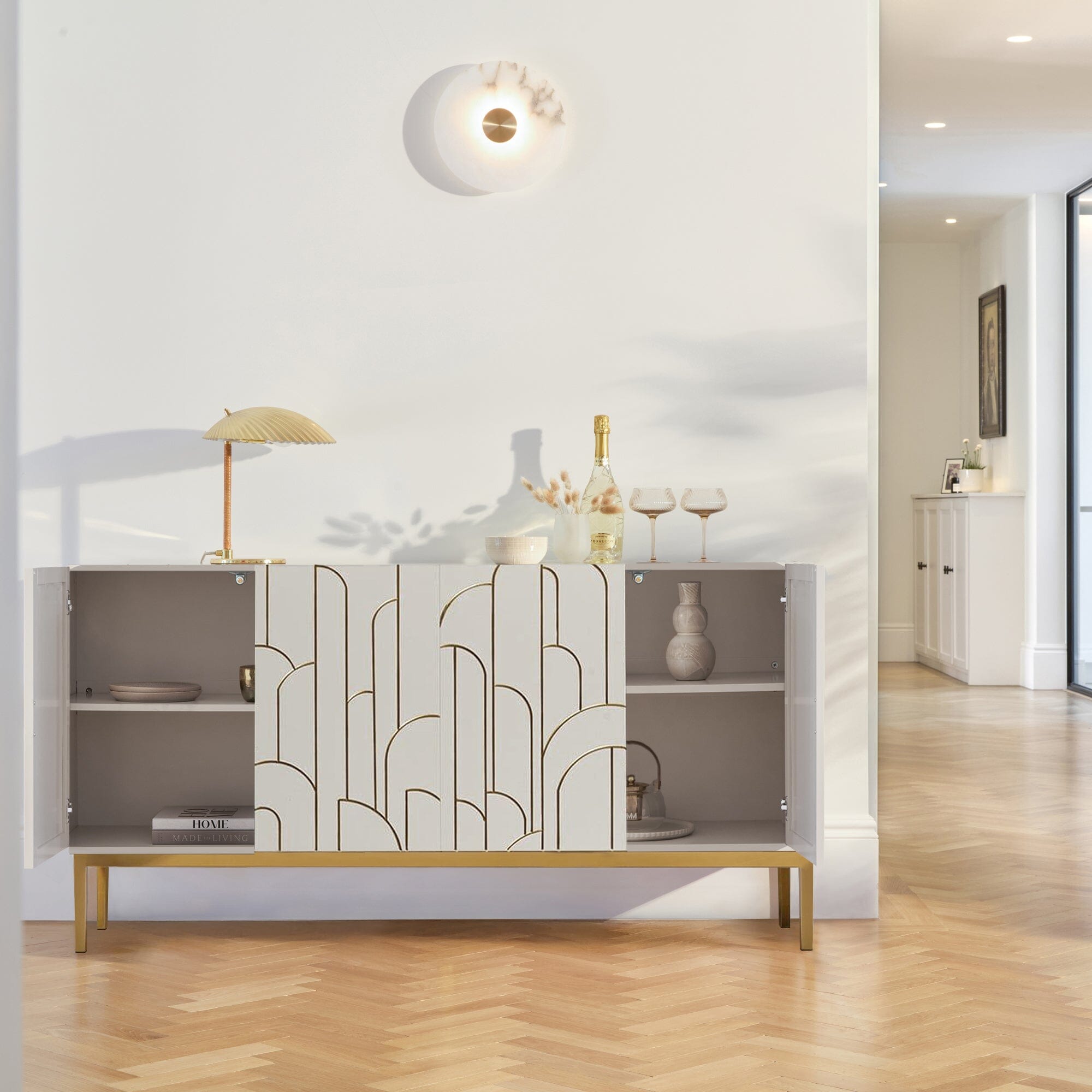 Gatsby Large 4 Door Sideboard - Snow White