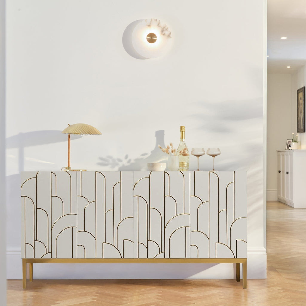 Gatsby Large 4 Door Sideboard - Snow White