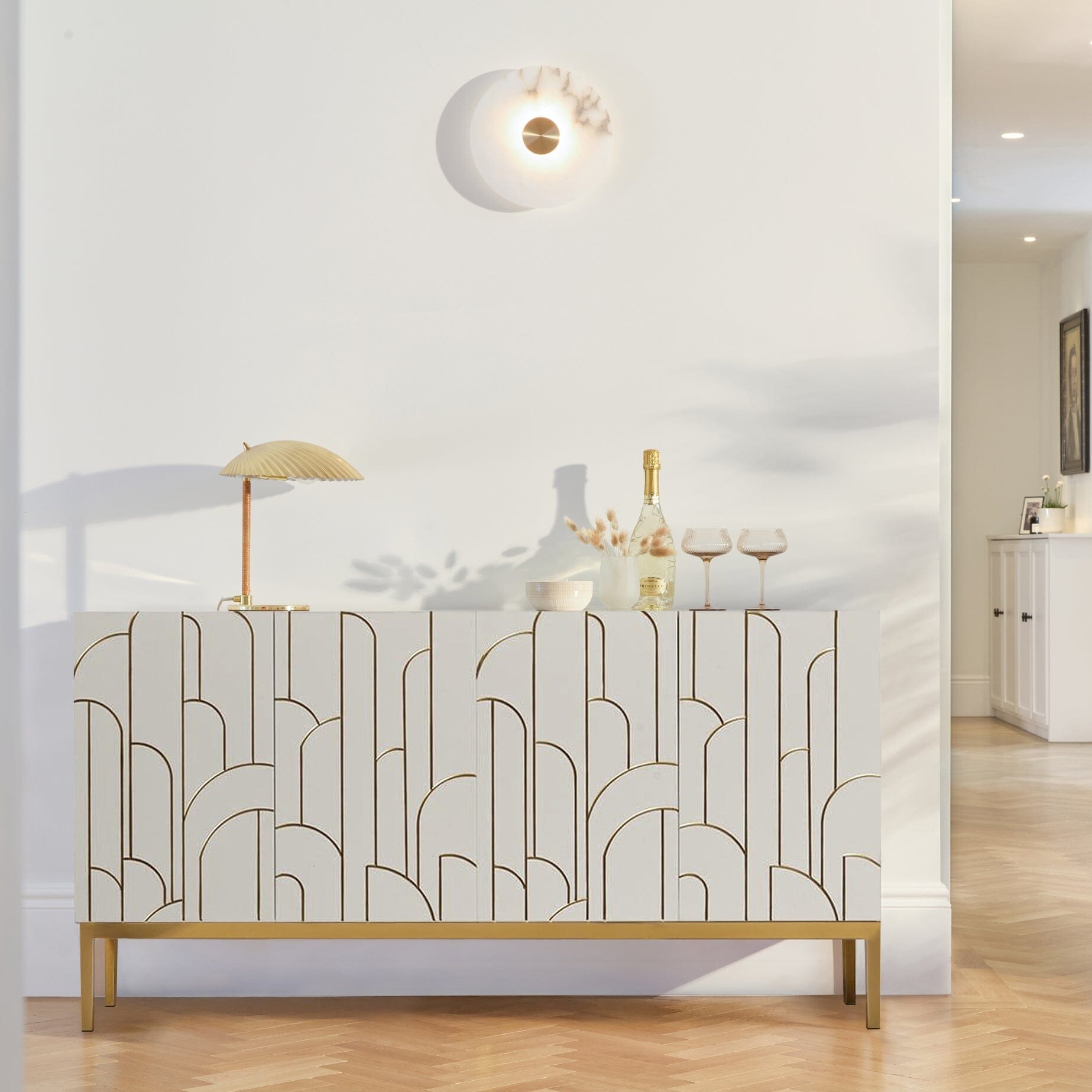 Gatsby Large 4 Door Sideboard - Snow White