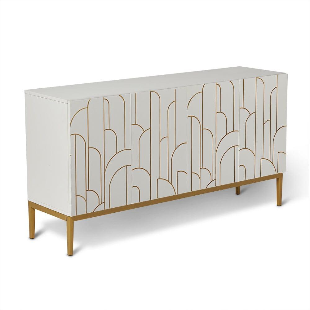 Gatsby Large 4 Door Sideboard - Snow White