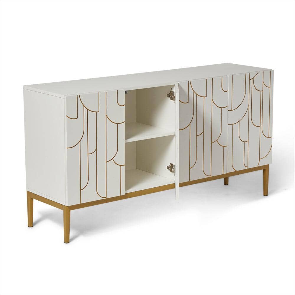 Gatsby Large 4 Door Sideboard - Snow White