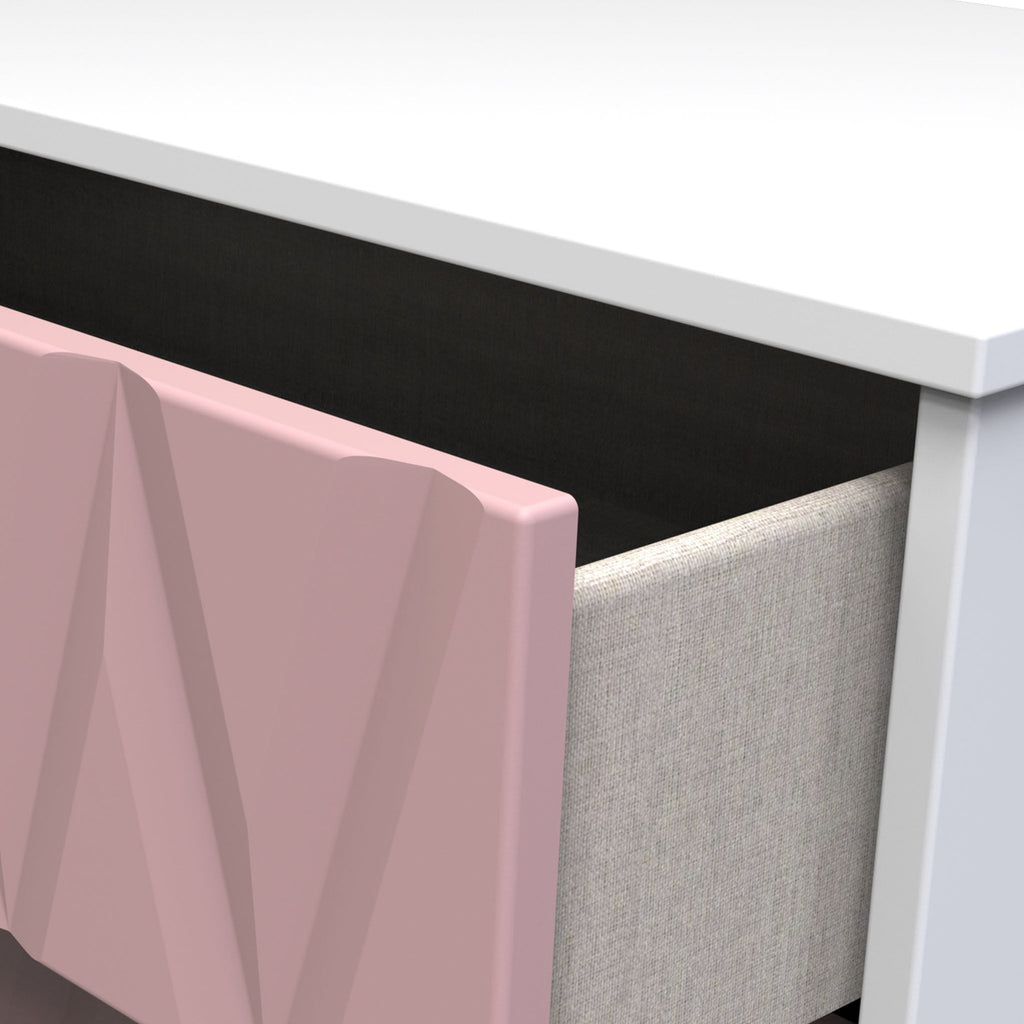 Geo Panelled 2 Door 2 Drawer Wardrobe