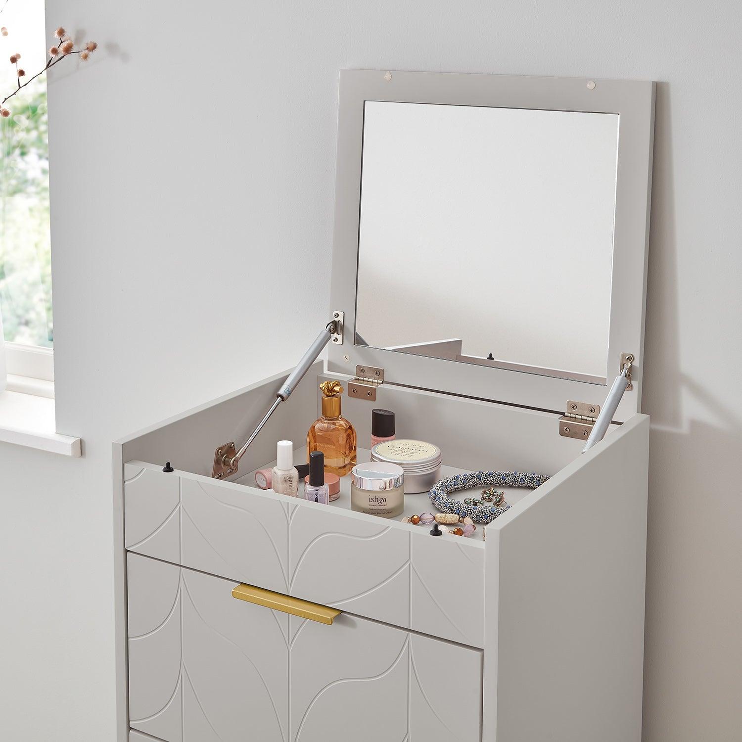 Gloria Tallboy - Grey & Brass Effect