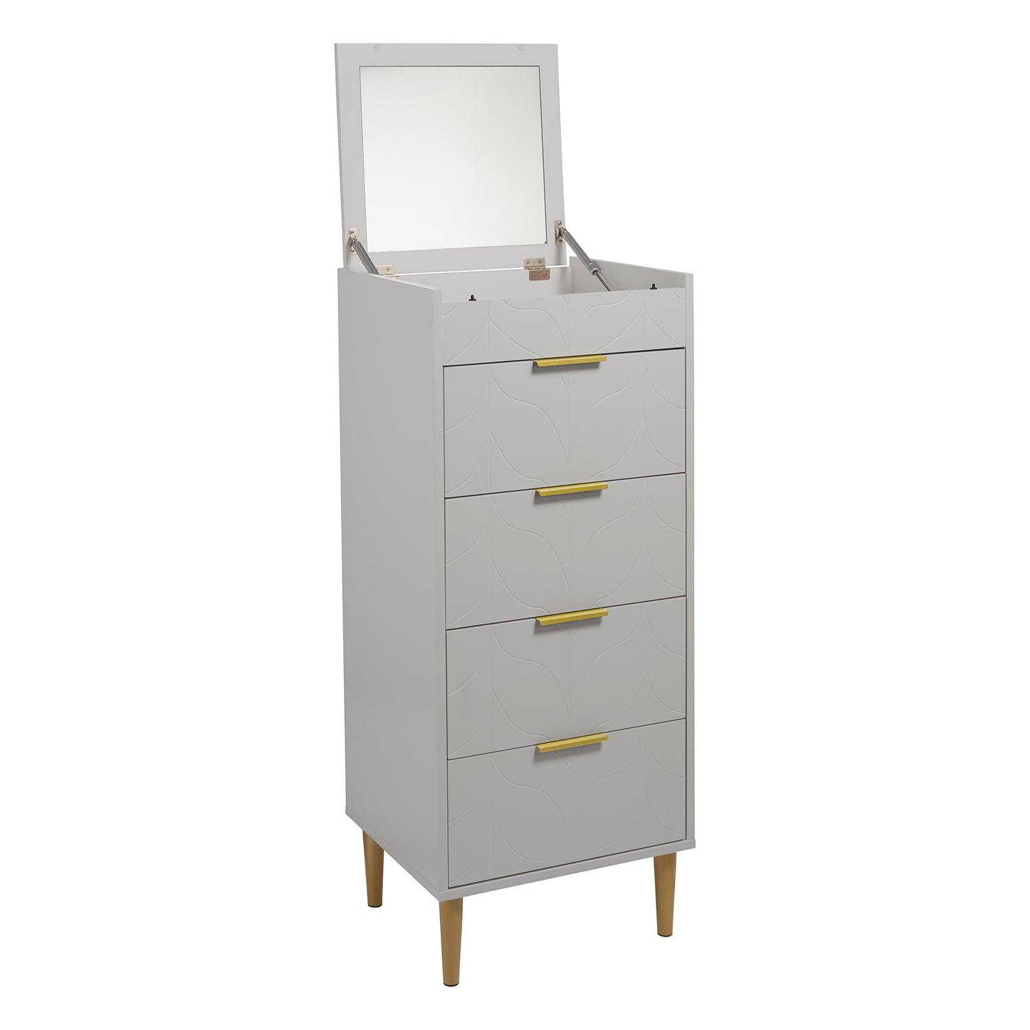 Gloria Tallboy - Grey & Brass Effect