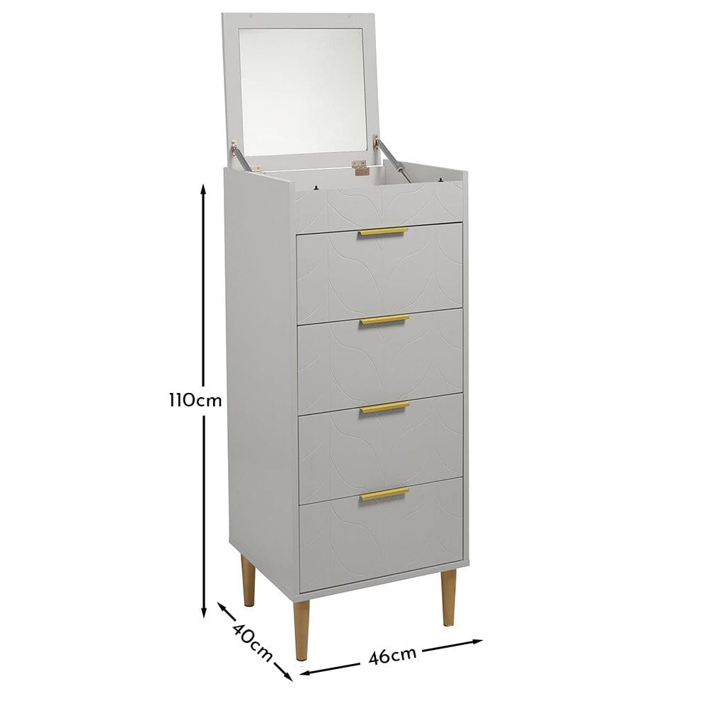 Gloria Tallboy - Grey & Brass Effect