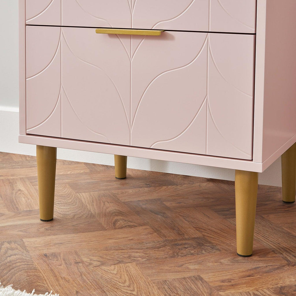 Gloria Tallboy - Blush Pink & Brass Effect
