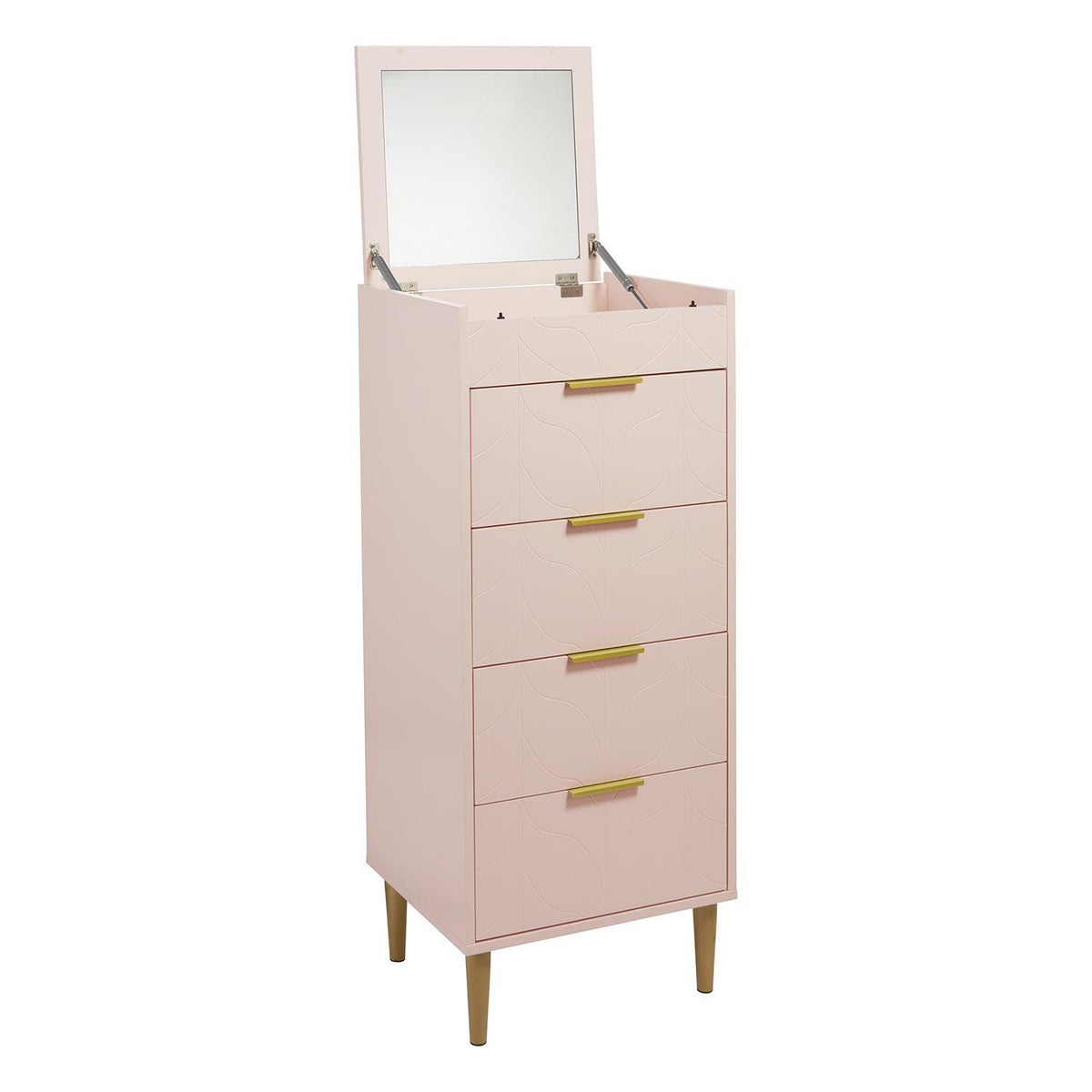 Gloria Tallboy - Blush Pink & Brass Effect