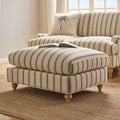 Hampshire Pouffe - Blue Stripe
