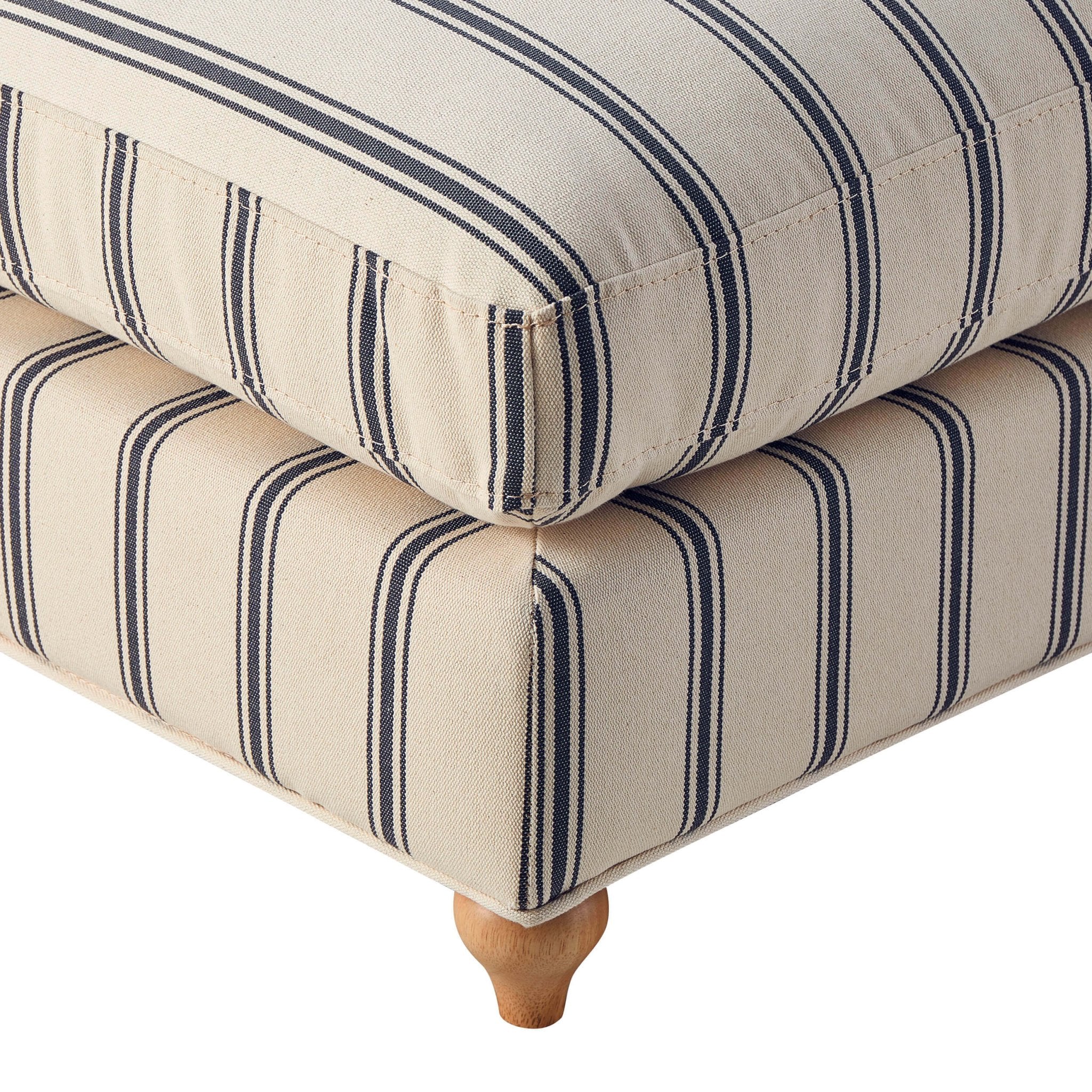 Hampshire Pouffe - Blue Stripe