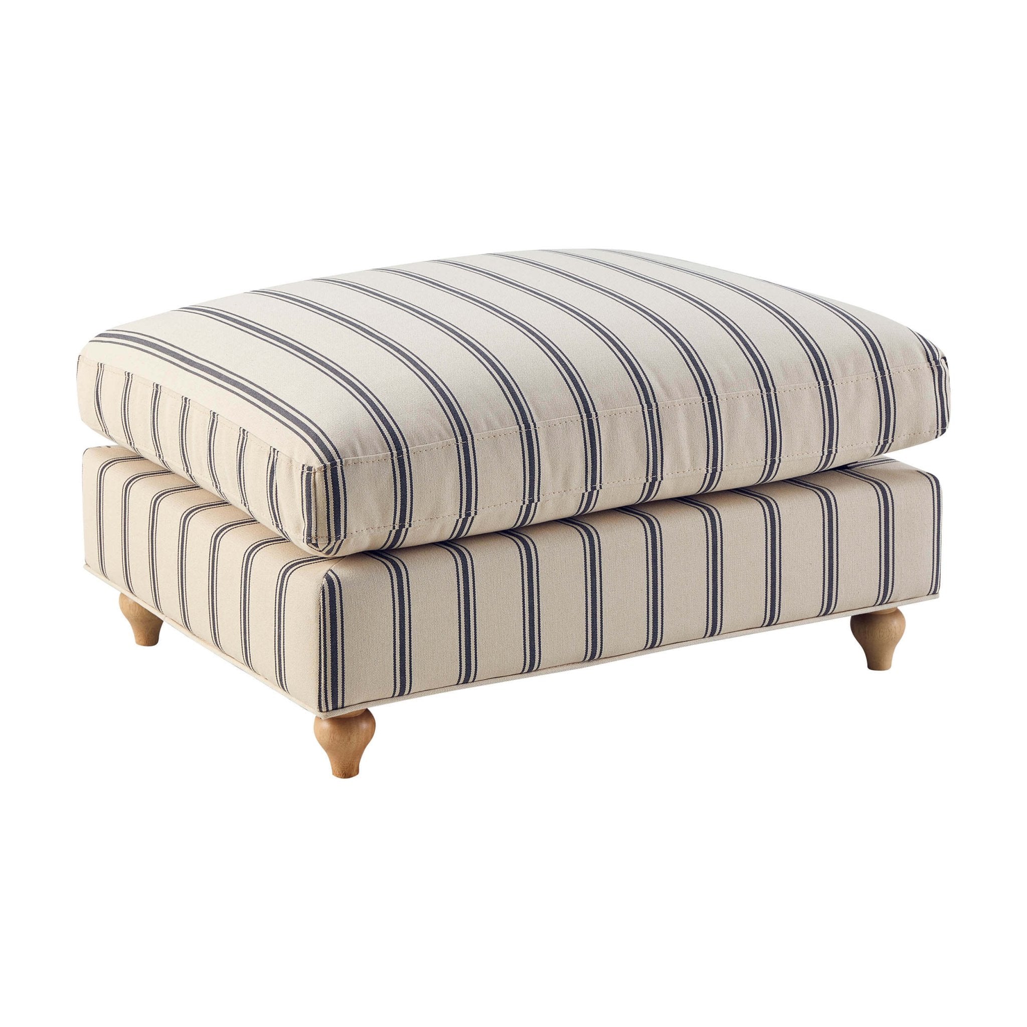 Hampshire Pouffe - Blue Stripe