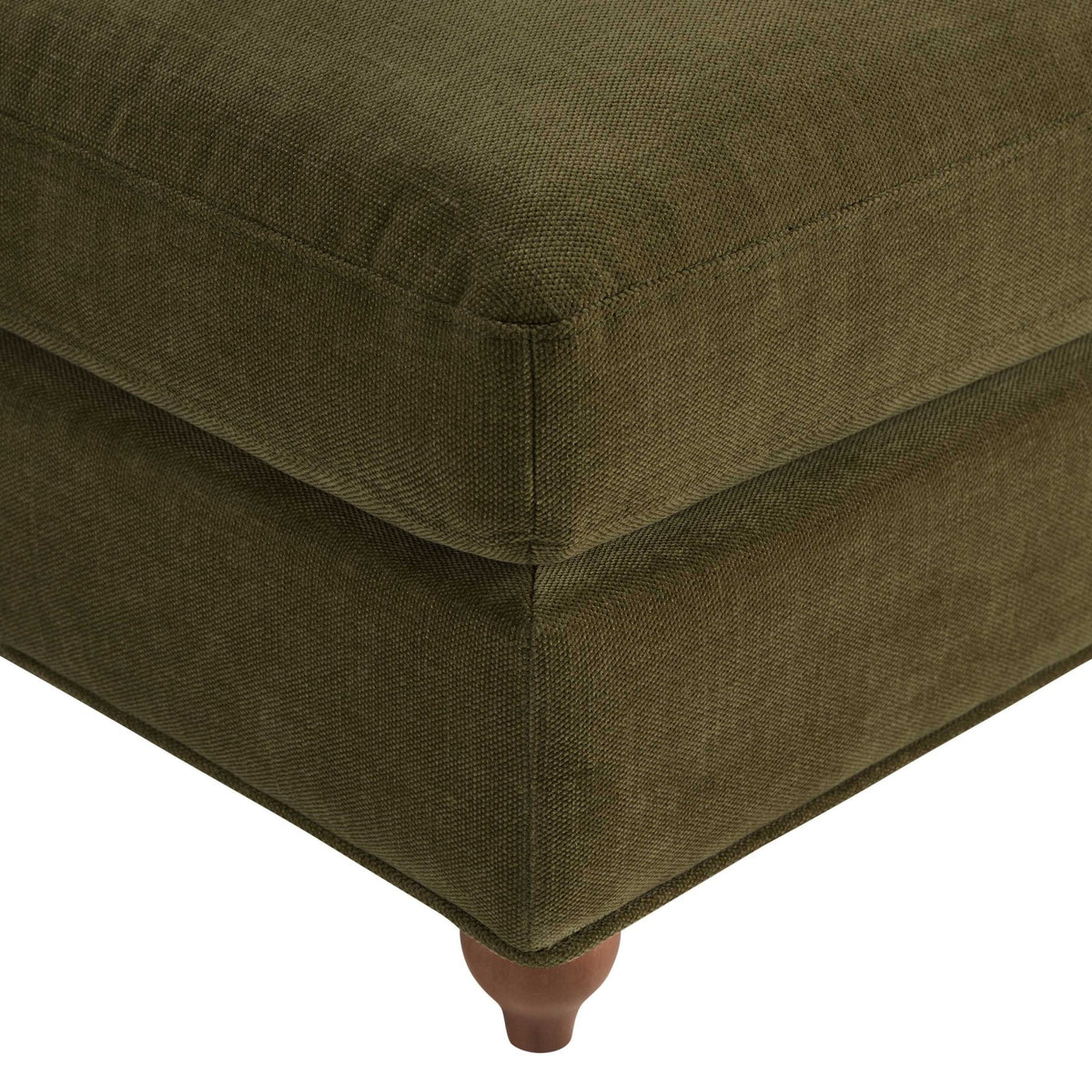 Hampshire Pouffe - Chenille Olive