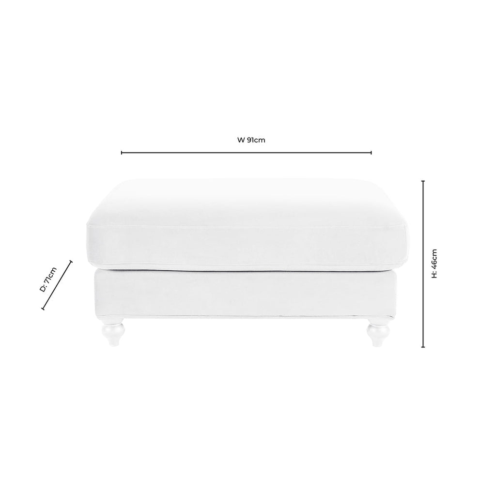 Hampshire Pouffe - Thin Natural Stripe