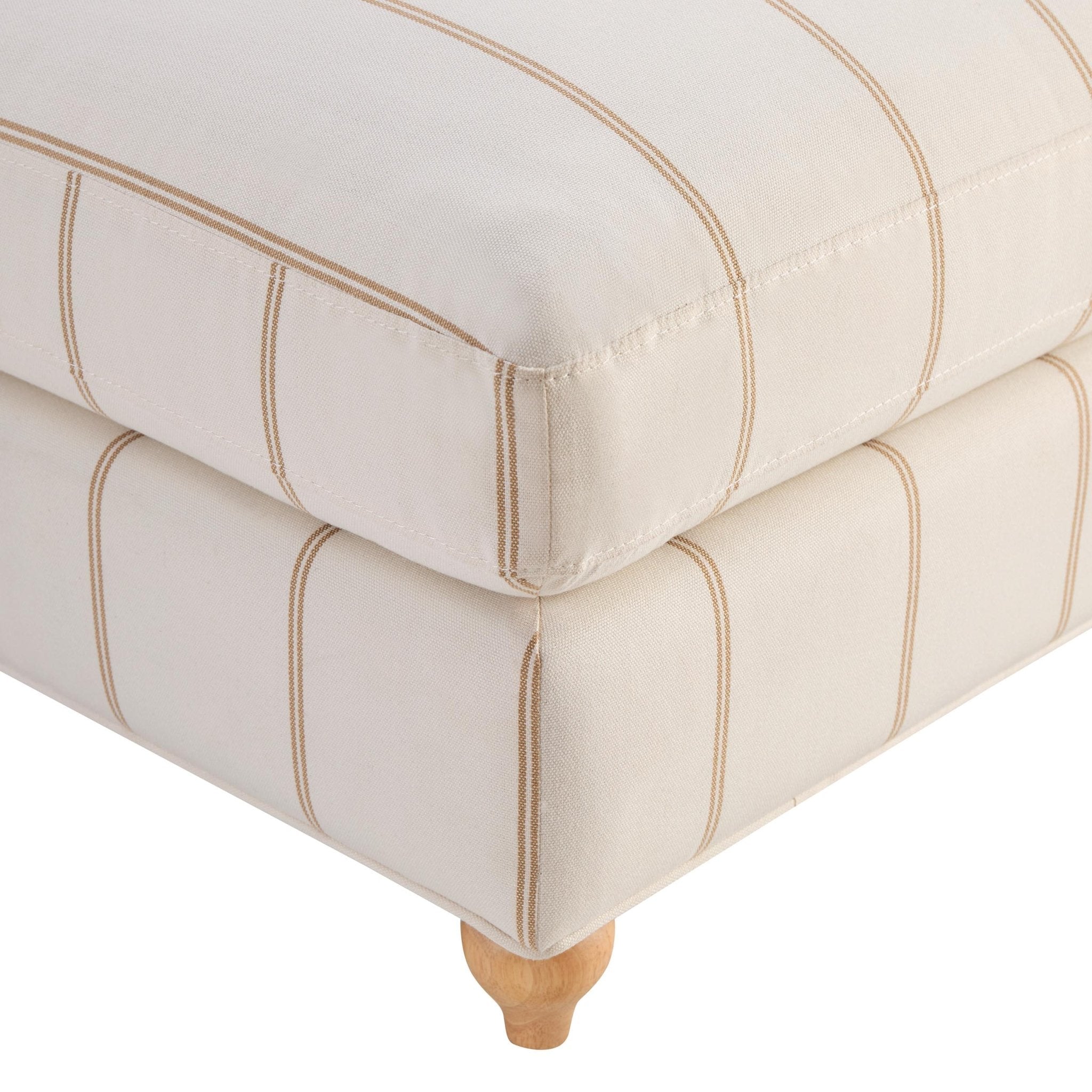 Hampshire Pouffe - Thin Natural Stripe