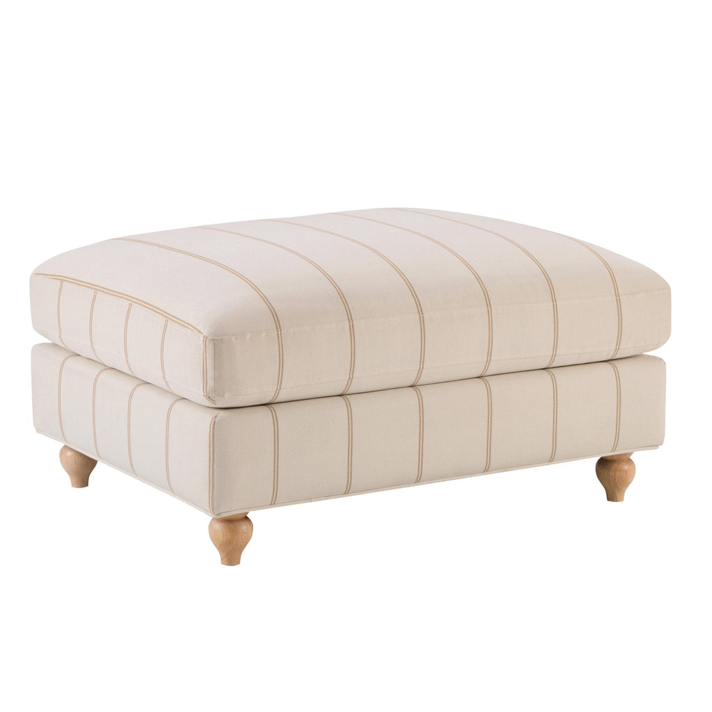 Hampshire Pouffe - Thin Natural Stripe