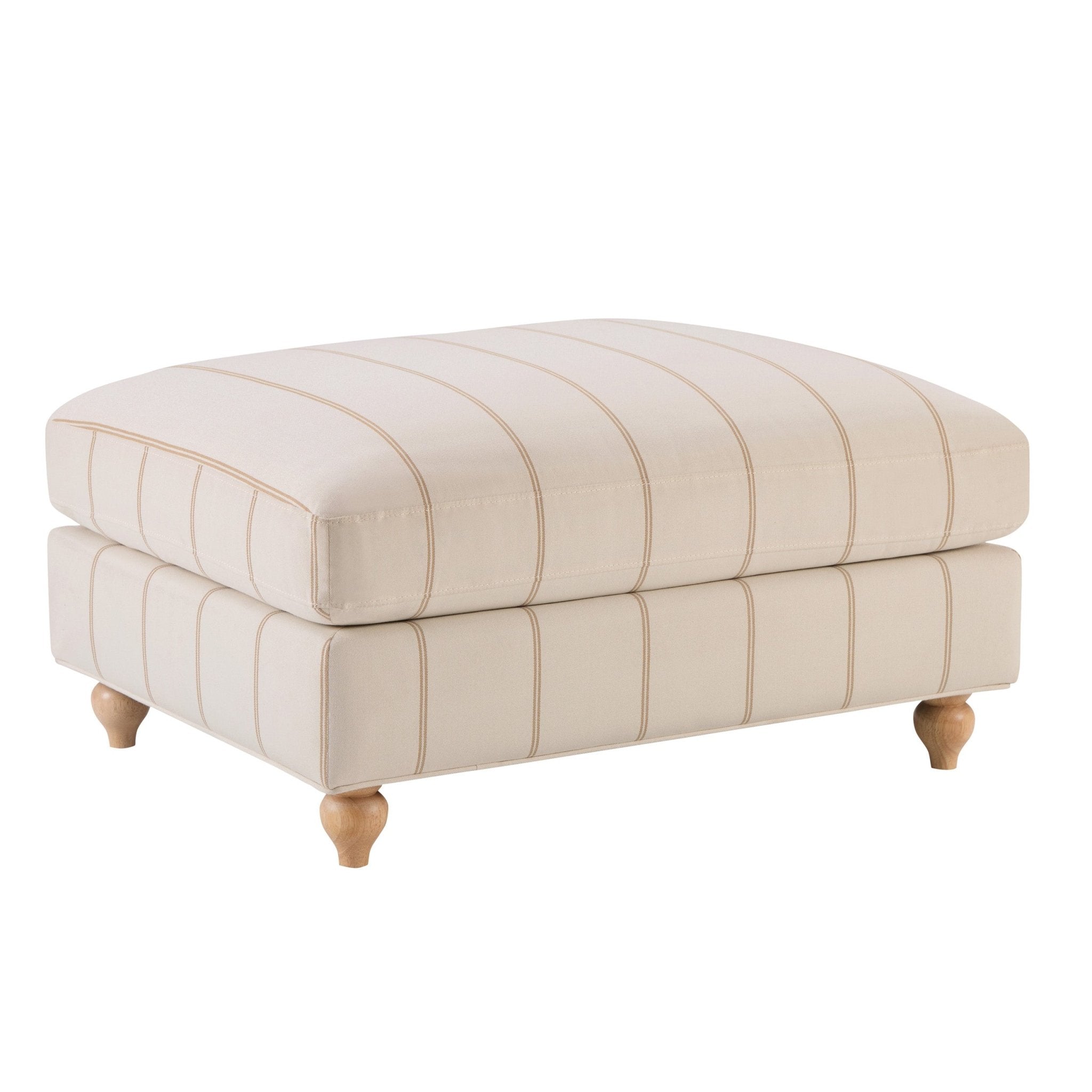 Hampshire Pouffe - Thin Natural Stripe