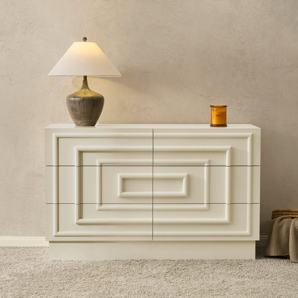 Harlow 6 Drawer Chest - Cream