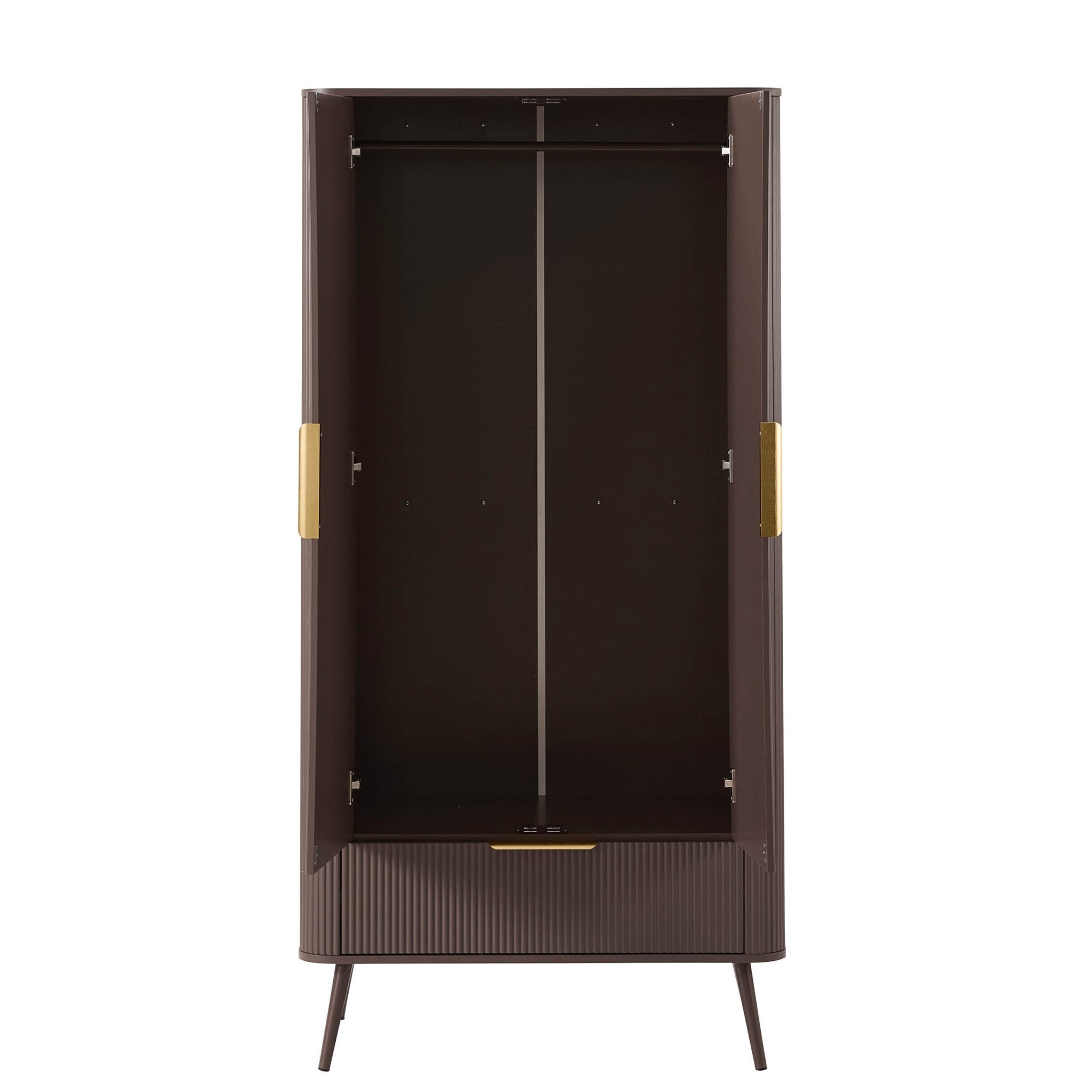 Hattie 2 Door Wardrobe with Drawer - Mocha