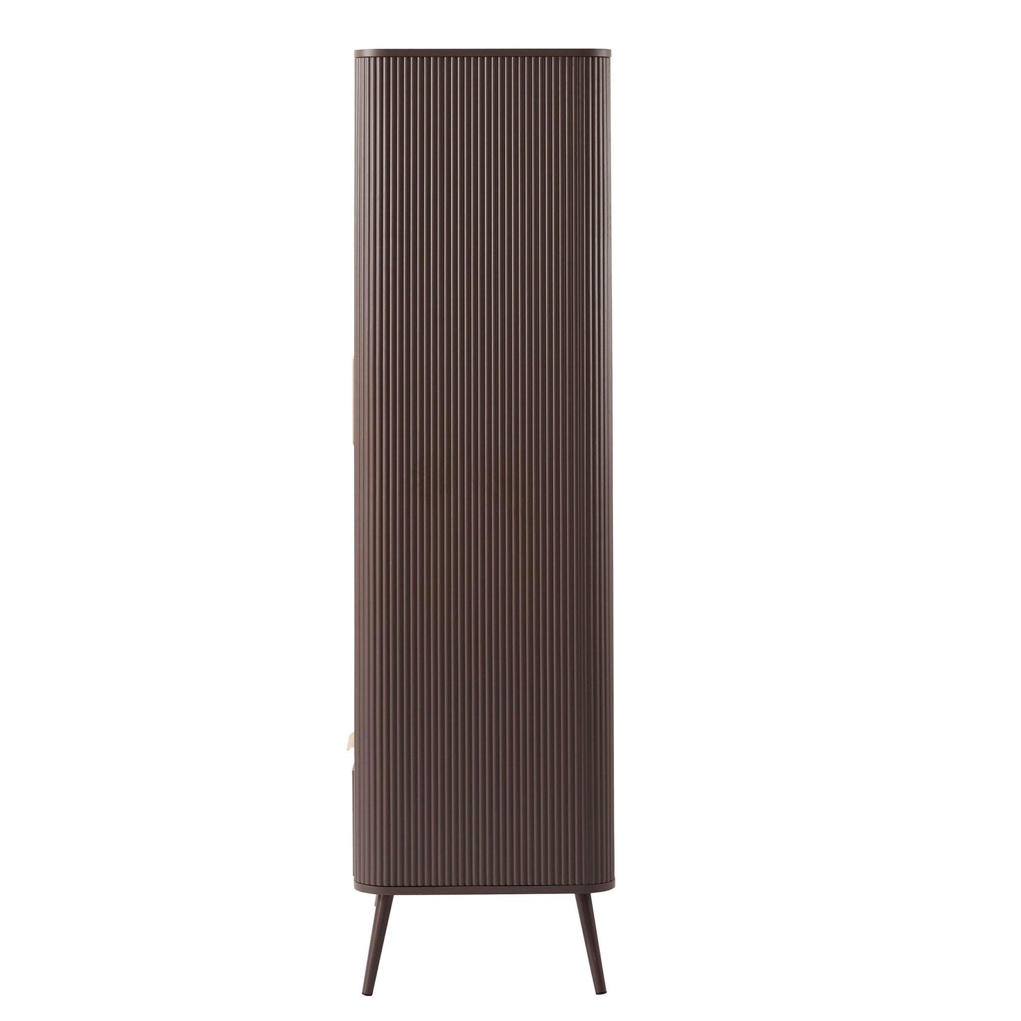 Hattie 2 Door Wardrobe with Drawer - Mocha