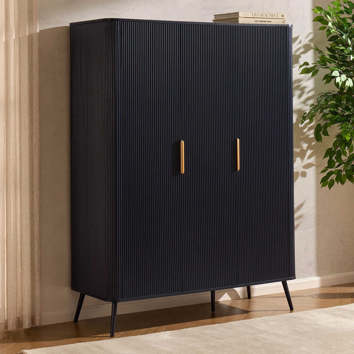 Hattie 3 Door Wardrobe - Midnight