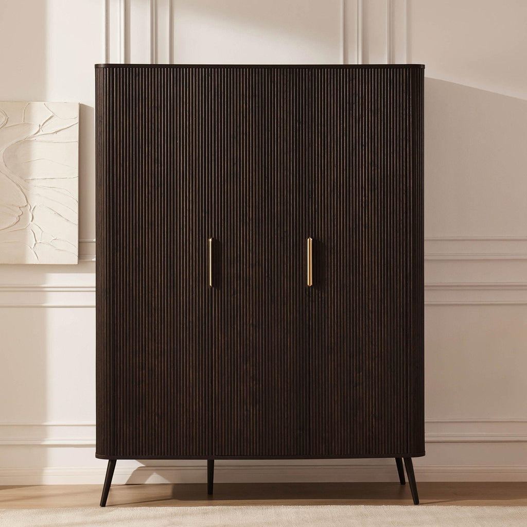 Hattie 3 Door Wardrobe - Walnut