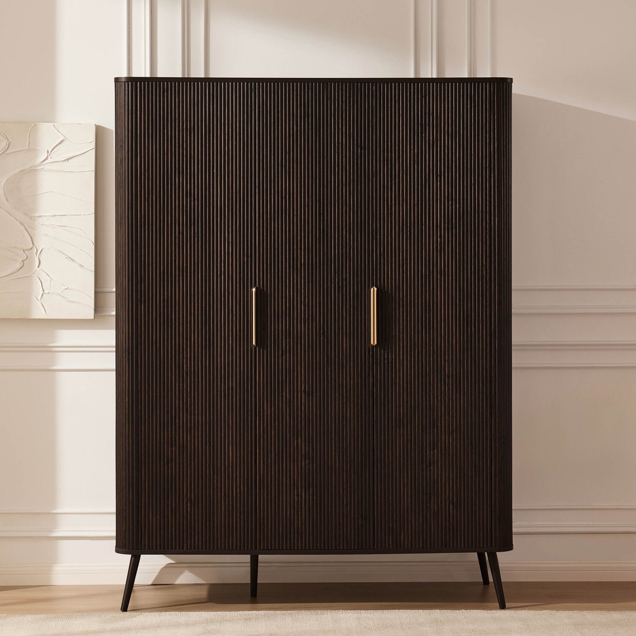 Hattie 3 Door Wardrobe - Walnut