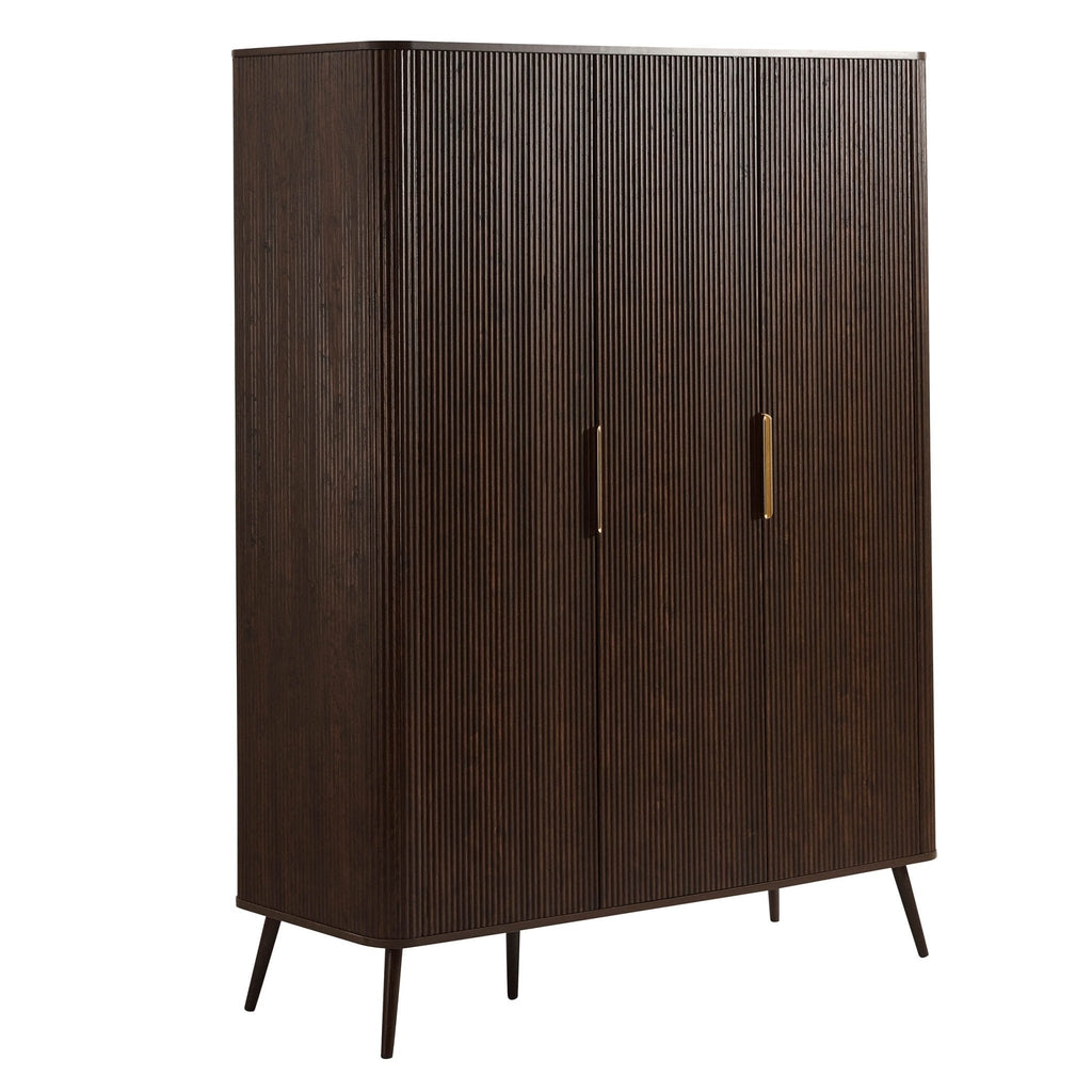 Hattie 3 Door Wardrobe - Walnut