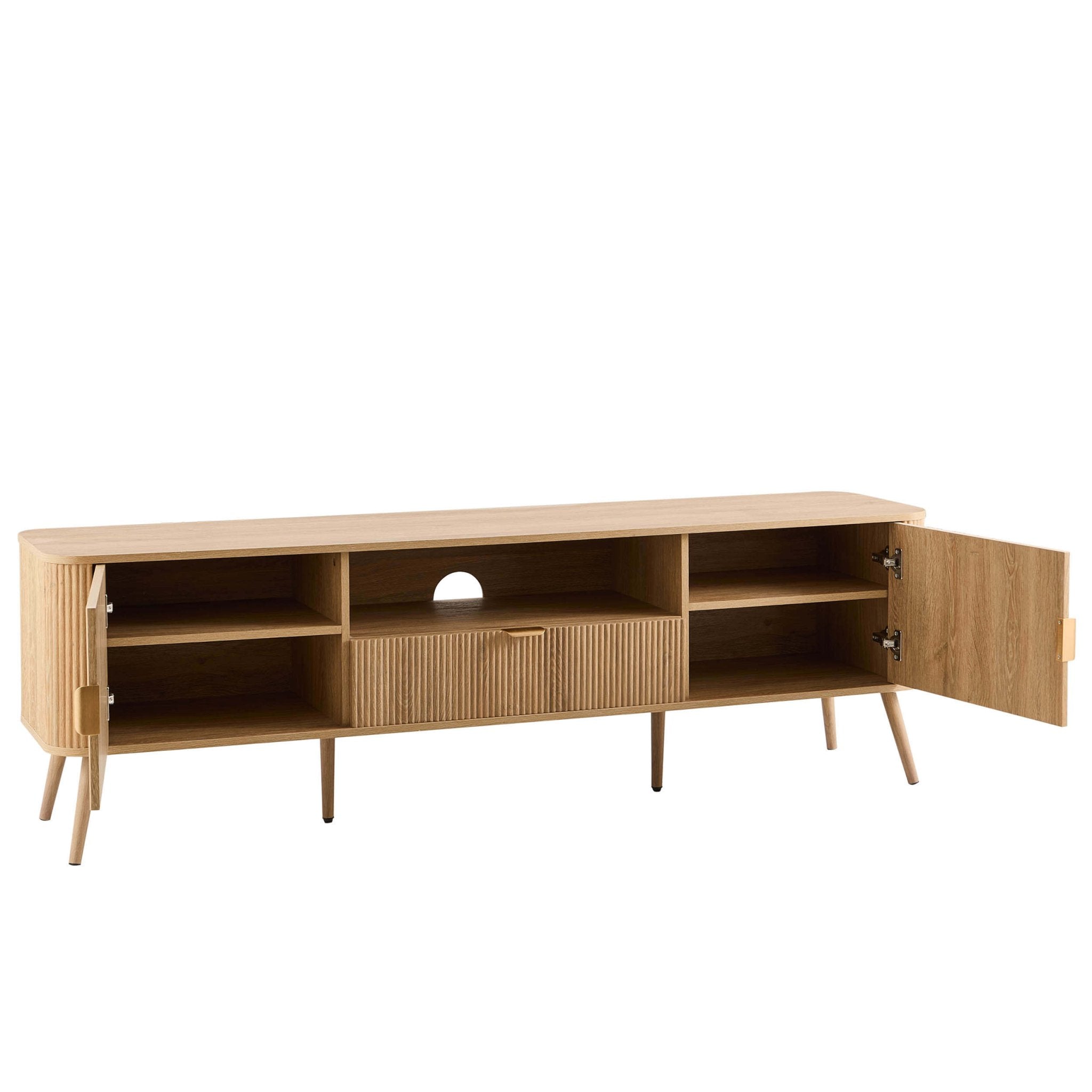 Hattie Large TV Unit for TVs up to 75"- Light Wood