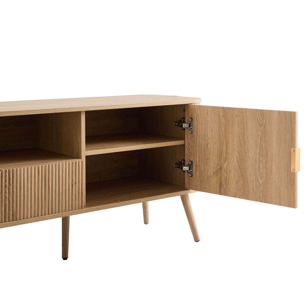 Hattie Large TV Unit for TVs up to 75"- Light Wood