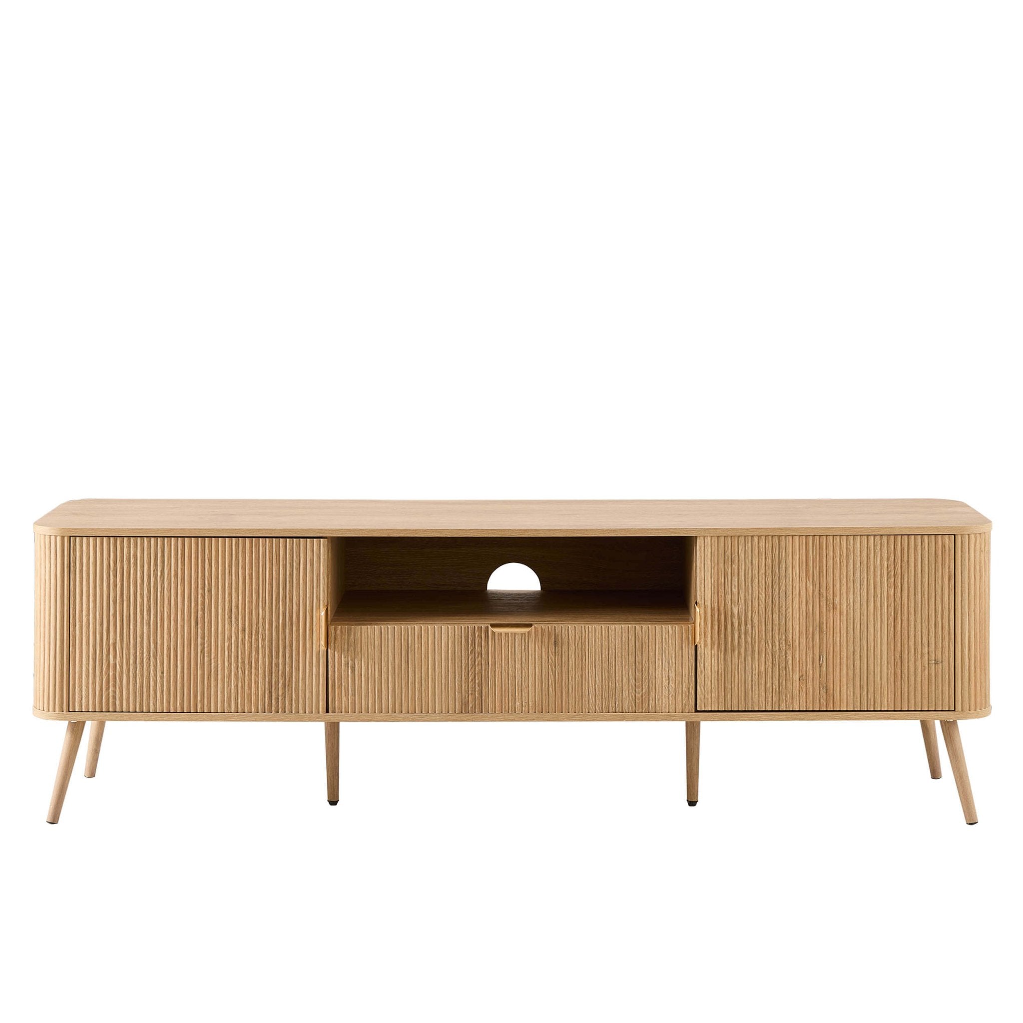 Hattie Large TV Unit for TVs up to 75"- Light Wood