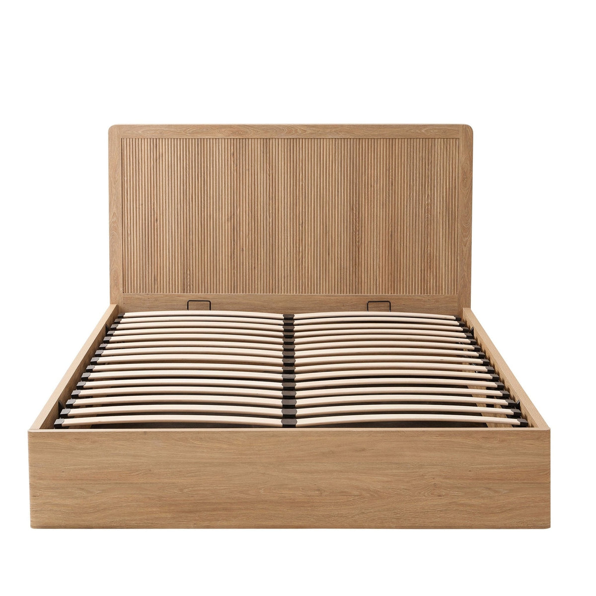 Hattie Ottoman Storage Bed - Light Wood