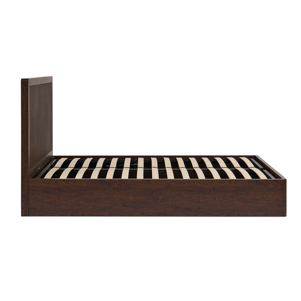 Hattie Ottoman Storage Bed - Wood Walnut