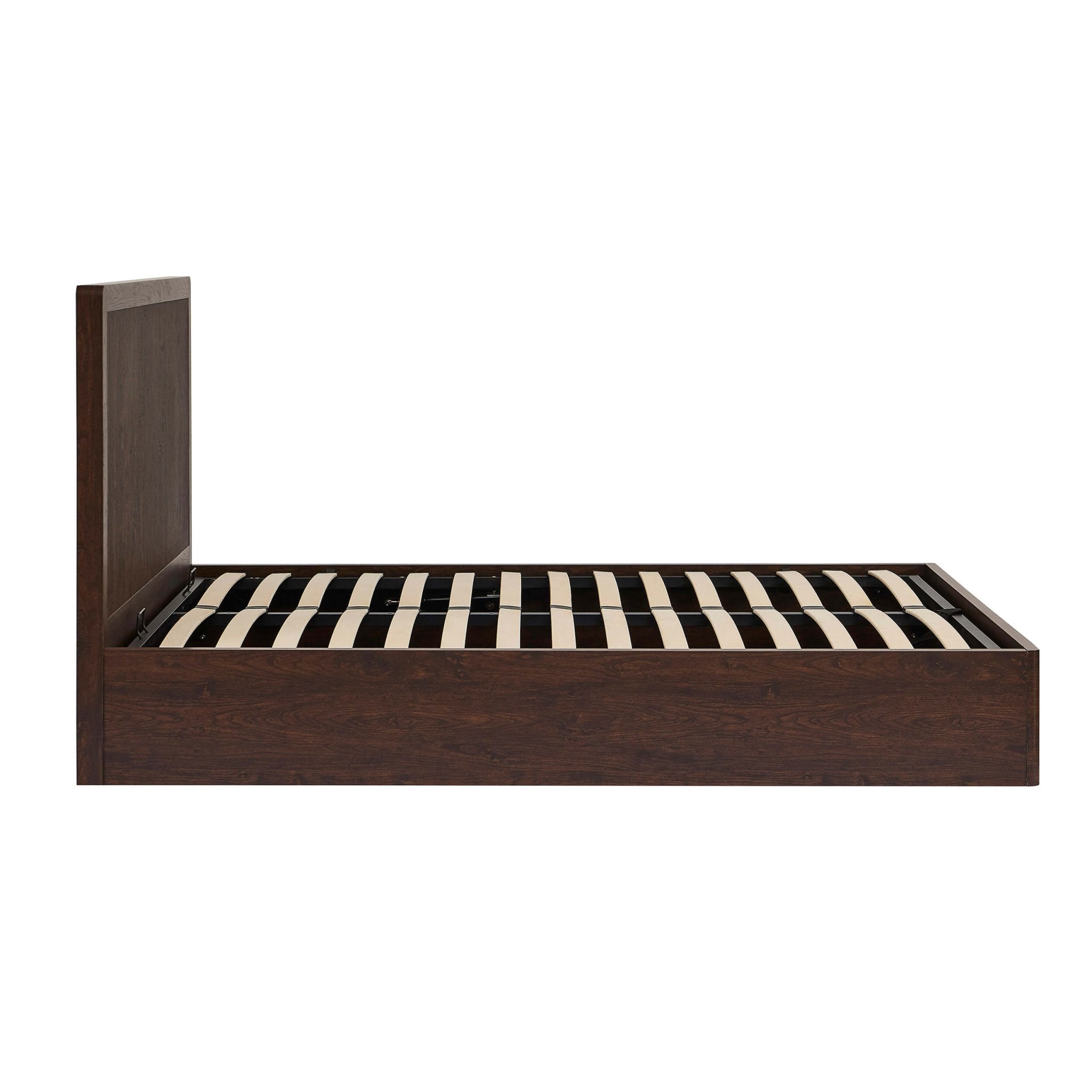 Hattie Ottoman Storage Bed - Wood Walnut