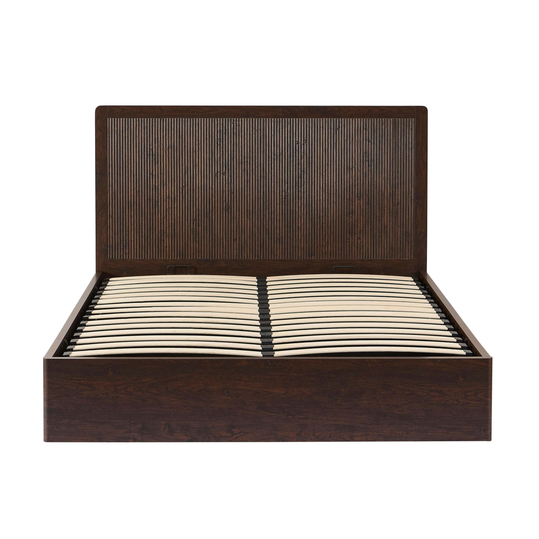 Hattie Ottoman Storage Bed - Wood Walnut
