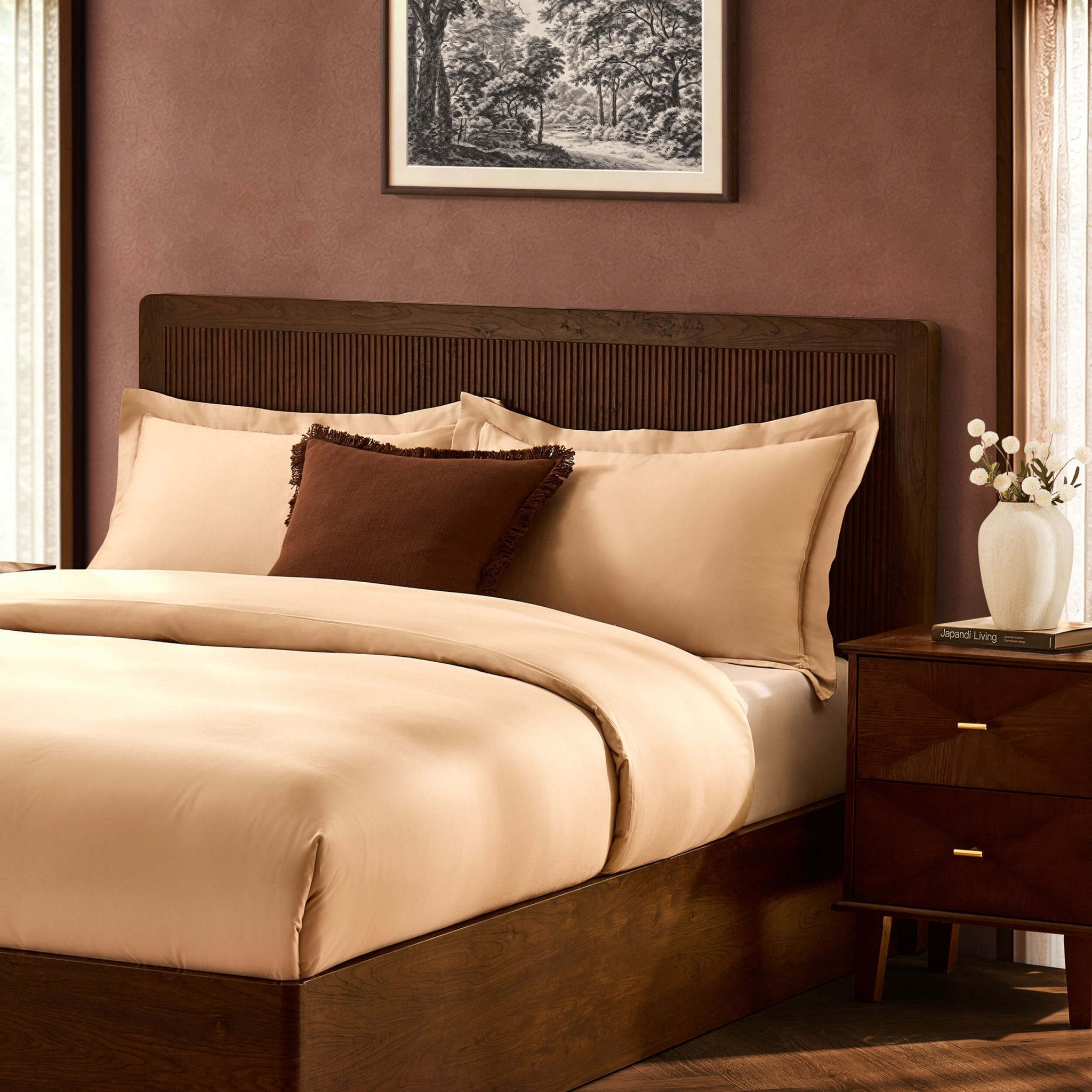 Hattie Ottoman Storage Bed - Wood Walnut