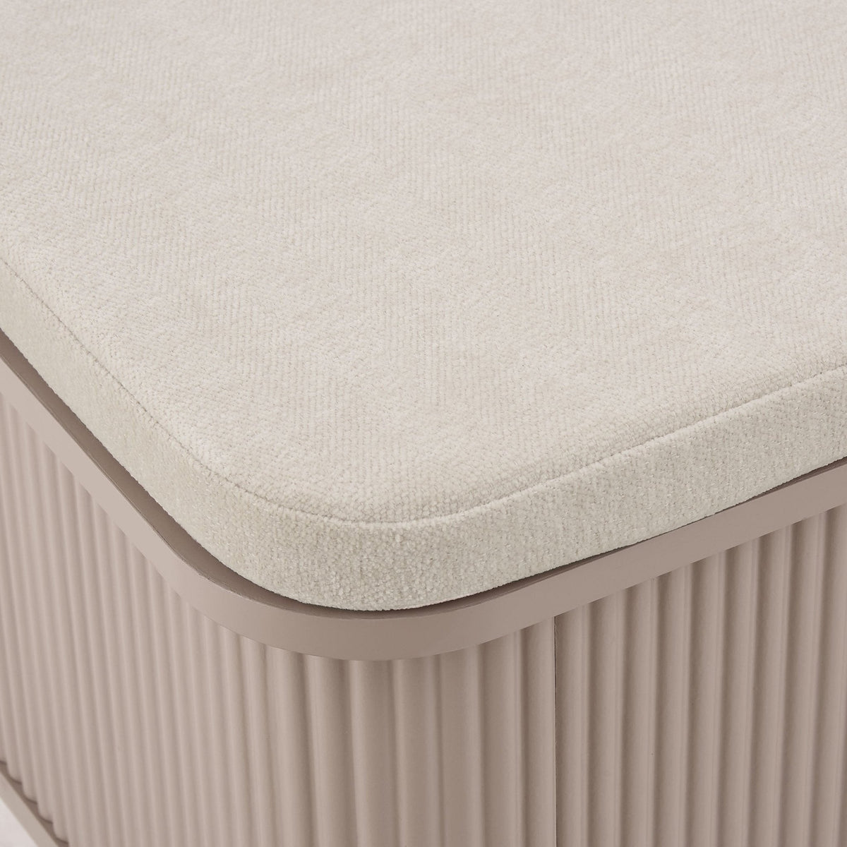 Hattie Storage Bench - Taupe