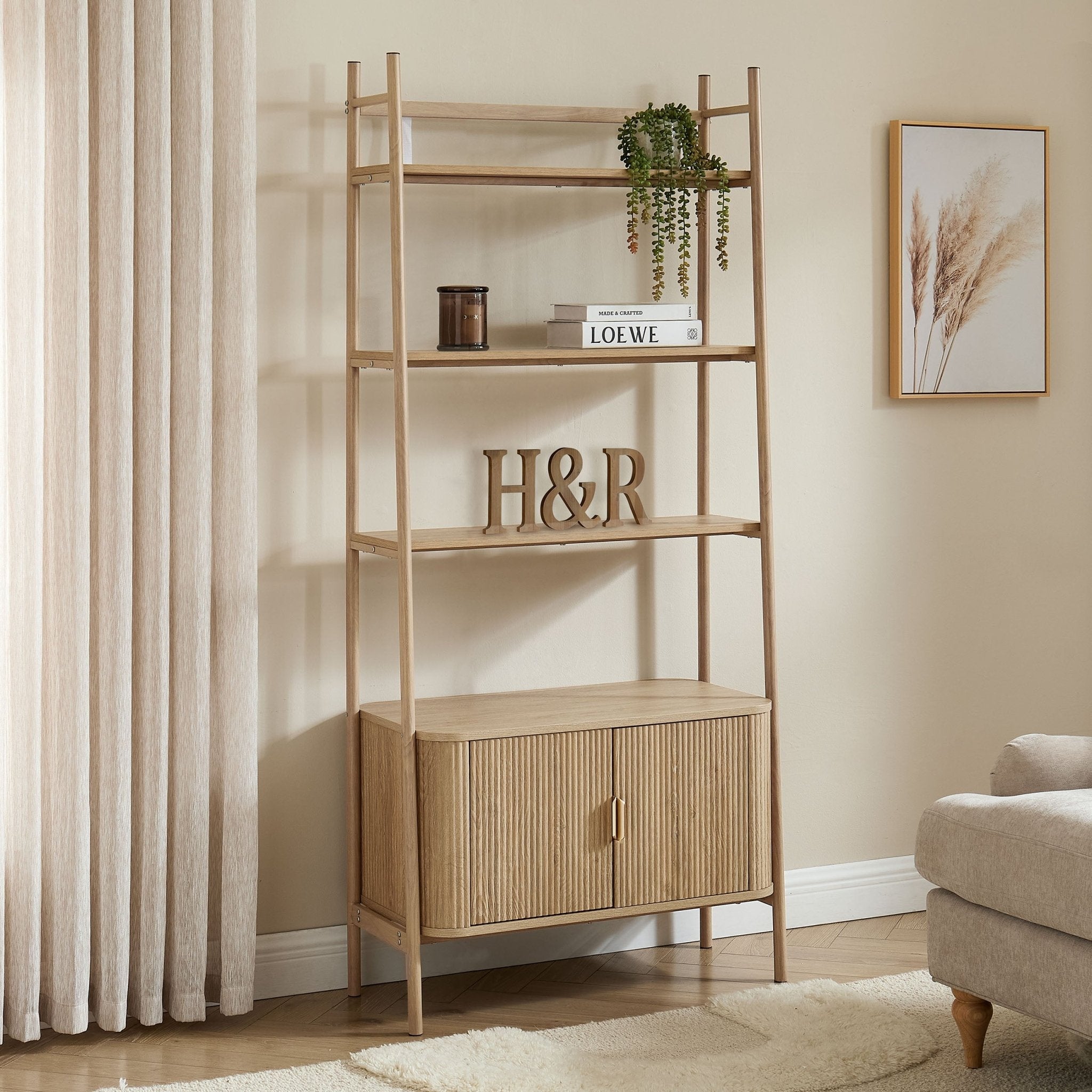 Hattie Shelving Unit - Light Wood