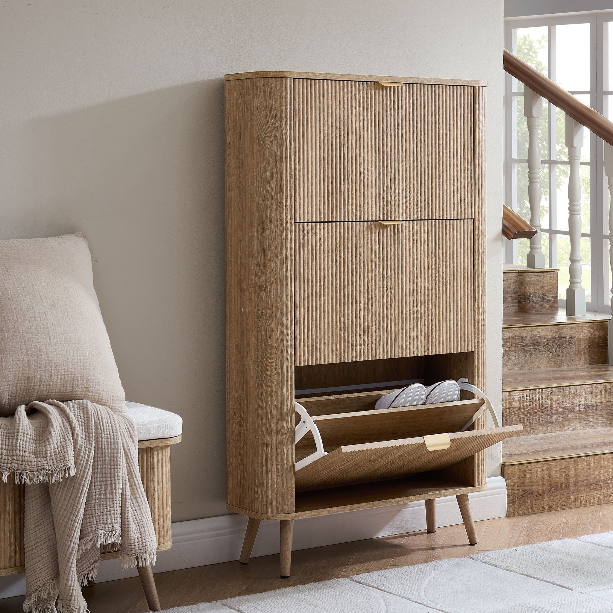 Hattie Shoe Cabinet - Light Wood
