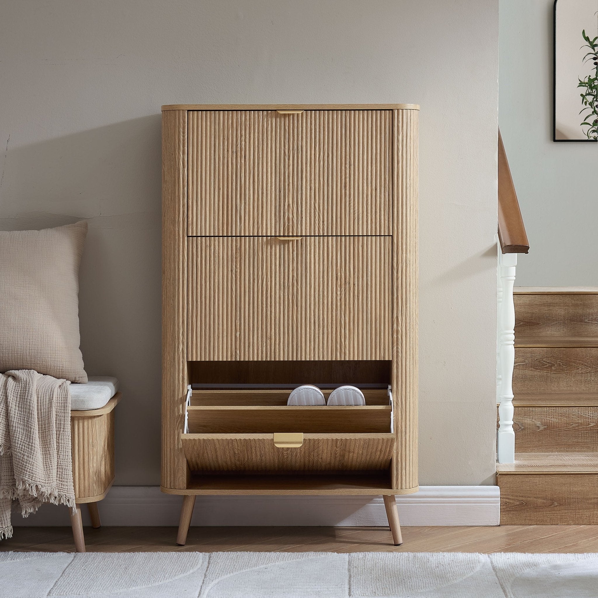 Hattie Shoe Cabinet - Light Wood