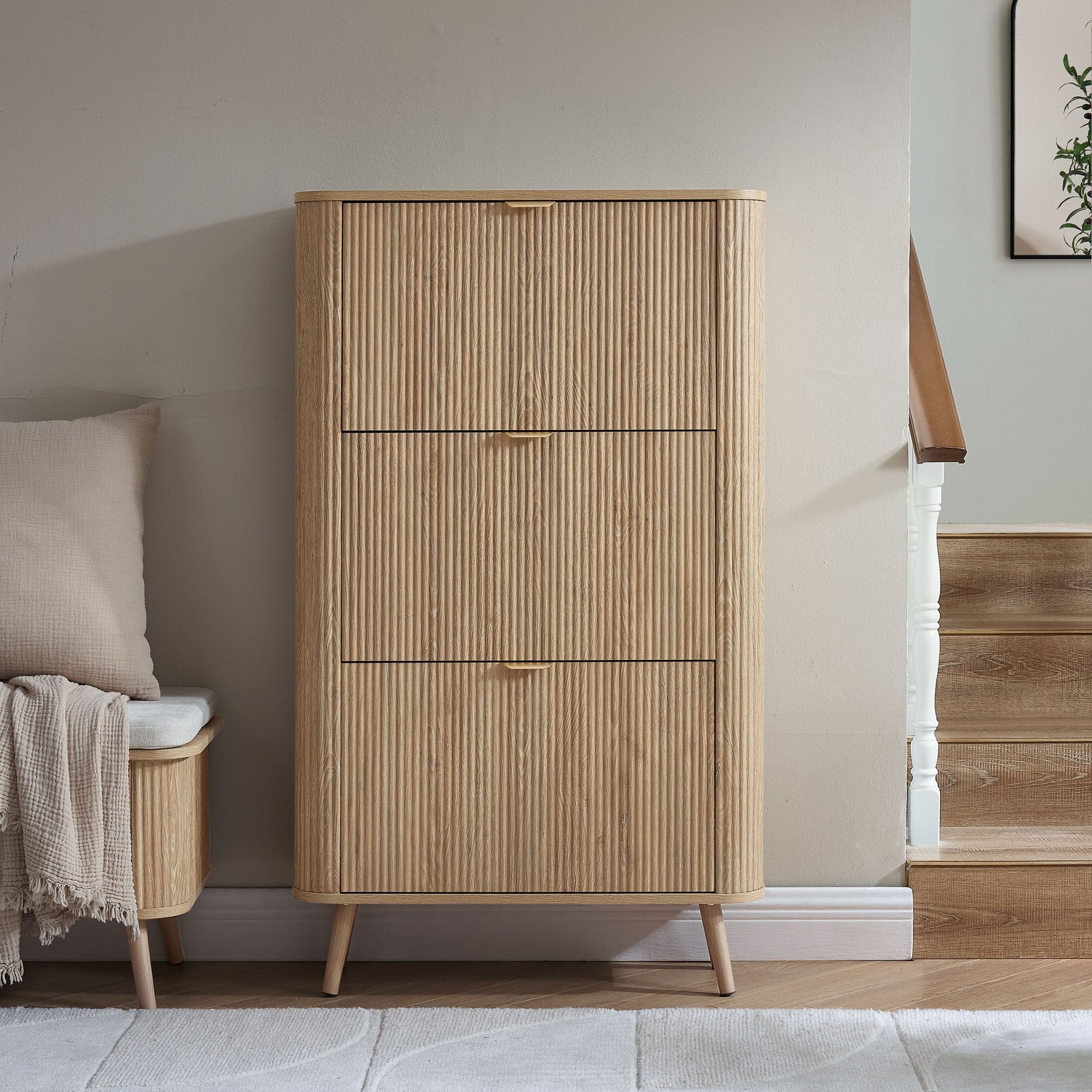 Hattie Shoe Cabinet - Light Wood
