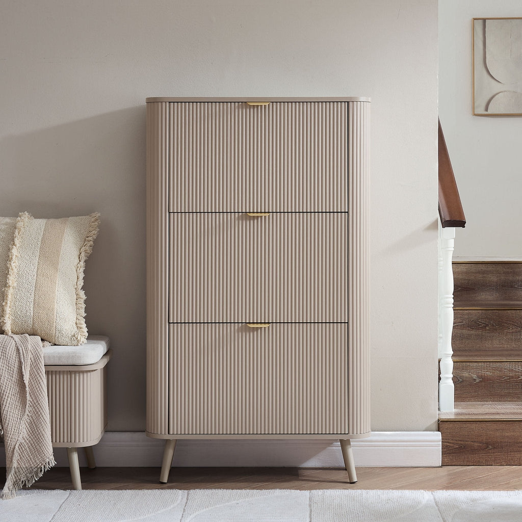 Hattie Shoe Cabinet - Taupe
