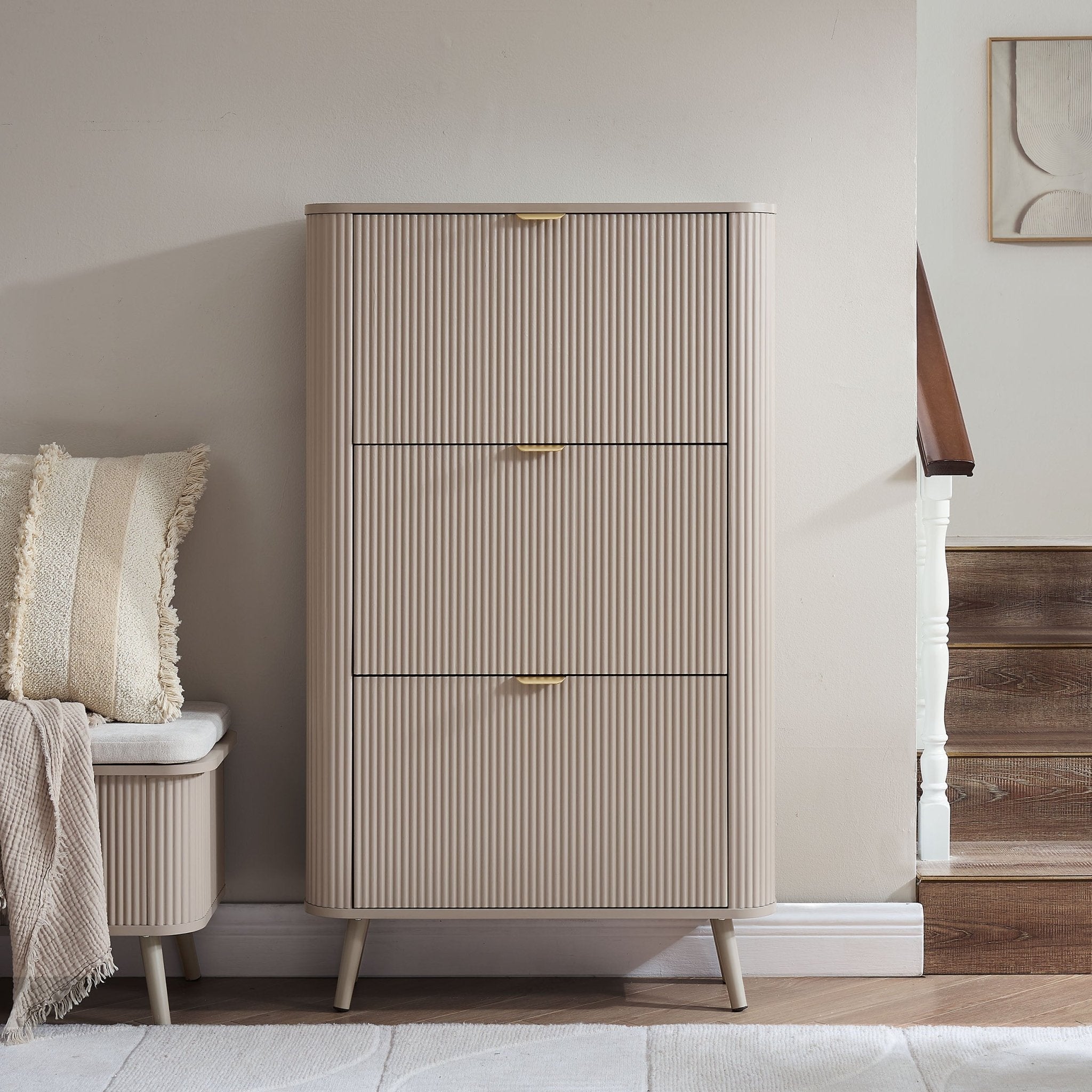 Hattie Shoe Cabinet - Taupe