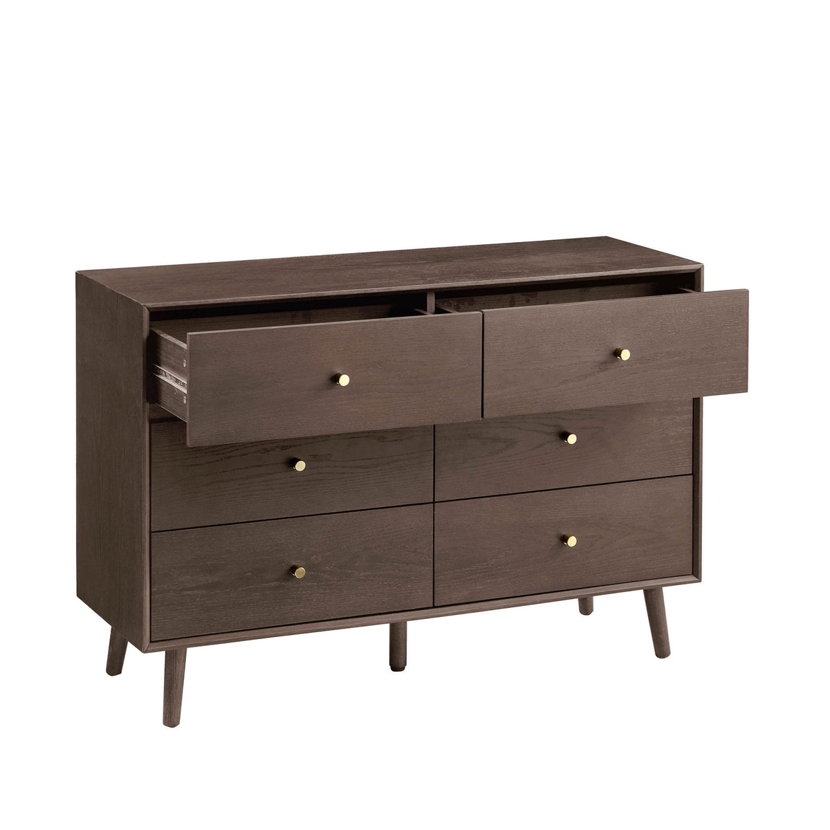 Heidi Oak 6 Drawer Chest - Walnut