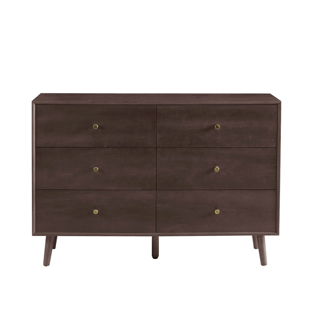 Heidi Oak 6 Drawer Chest - Walnut