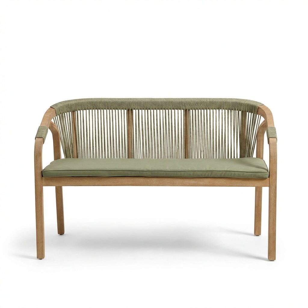 Shiro Wooden Garden Bench - Green