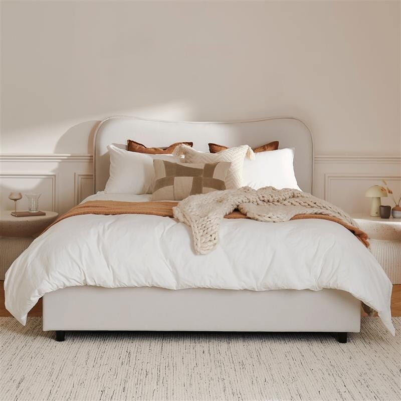 Finola King Ottoman Bed - Ivory