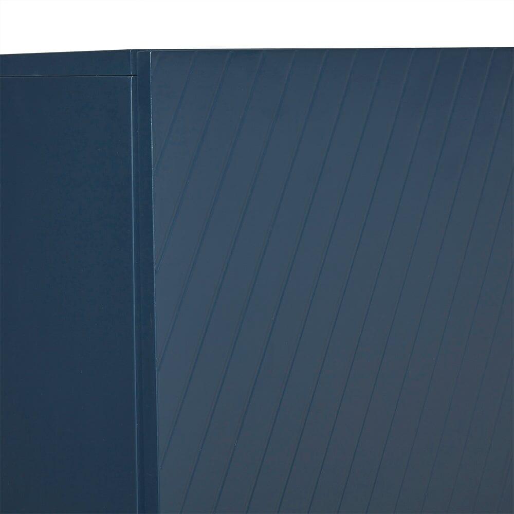 Jack Geometric Large Shoe Cabinet - 2 Door - Blue