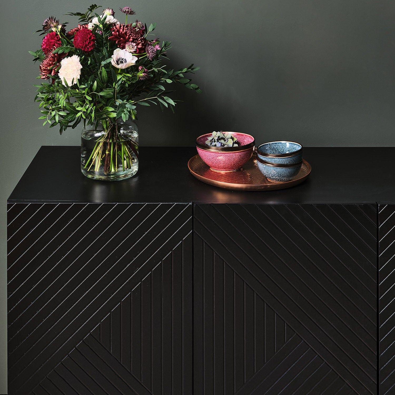 Jack 3 Door Large Sideboard - Geometric Black